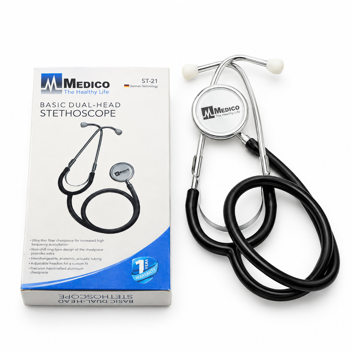 Medico ST-21 Basic Dual-Head Stethoscope