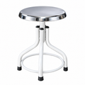 Stainless Steel Medical Stool – White