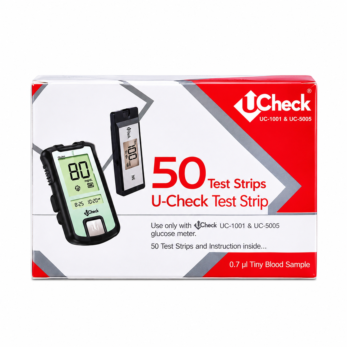 U-Check Blood Glucose Test Strips (50 Strips)