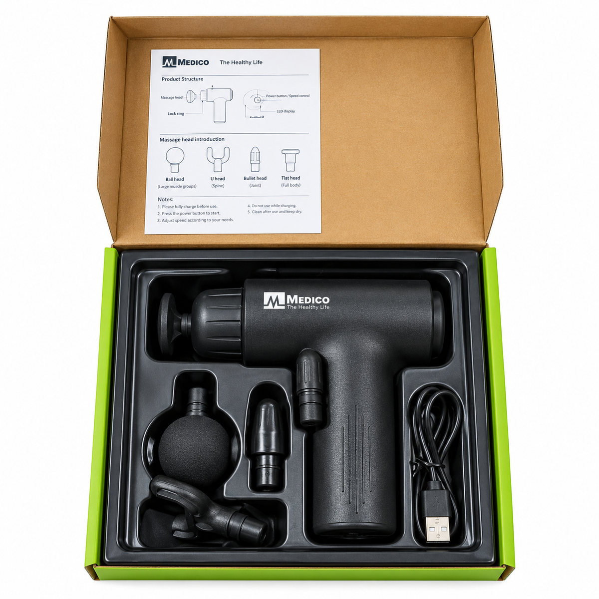 MEDICO Compact Massage Gun (Model: MG-160)