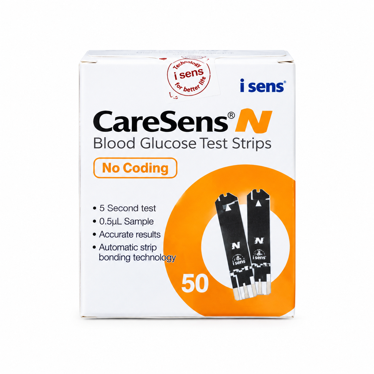 i-sens CareSens N Blood Glucose Test Strips (50 Strips)