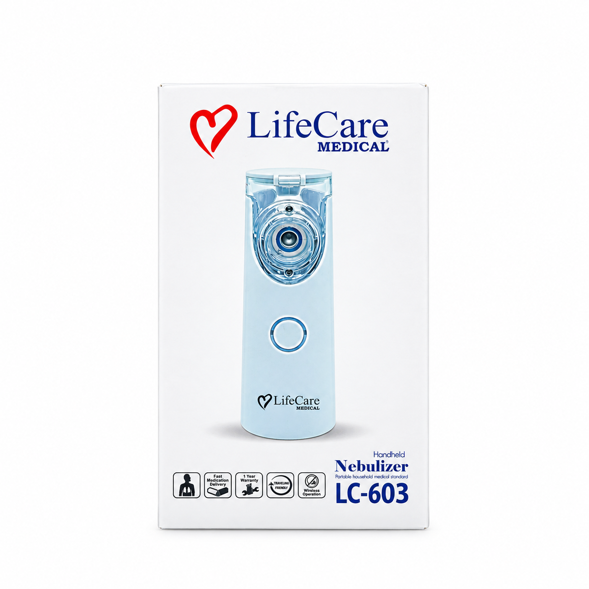 LifeCare LC-603 Handheld Mesh Nebulizer – Portable for Kids & Adults